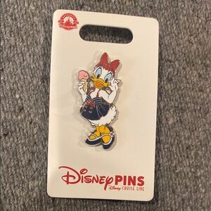 Disney Daisy Duck Enamel Pin - Red, Blue, White